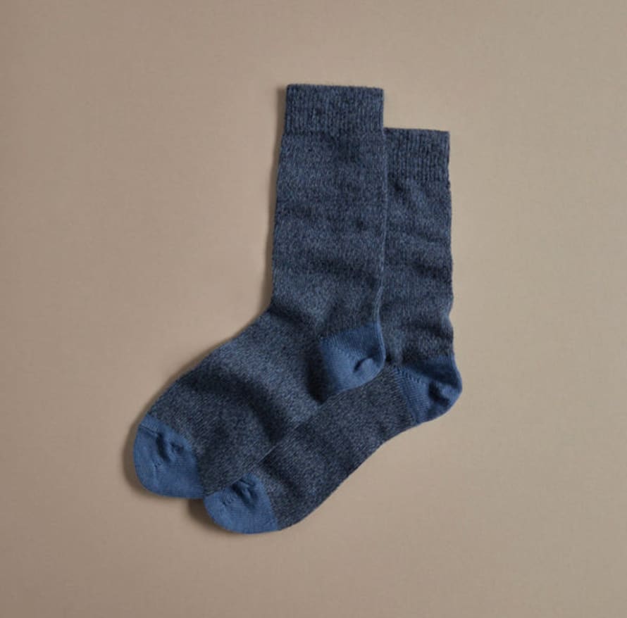 Rove Knitwear Merino Wool Socks, Blue, 8-11