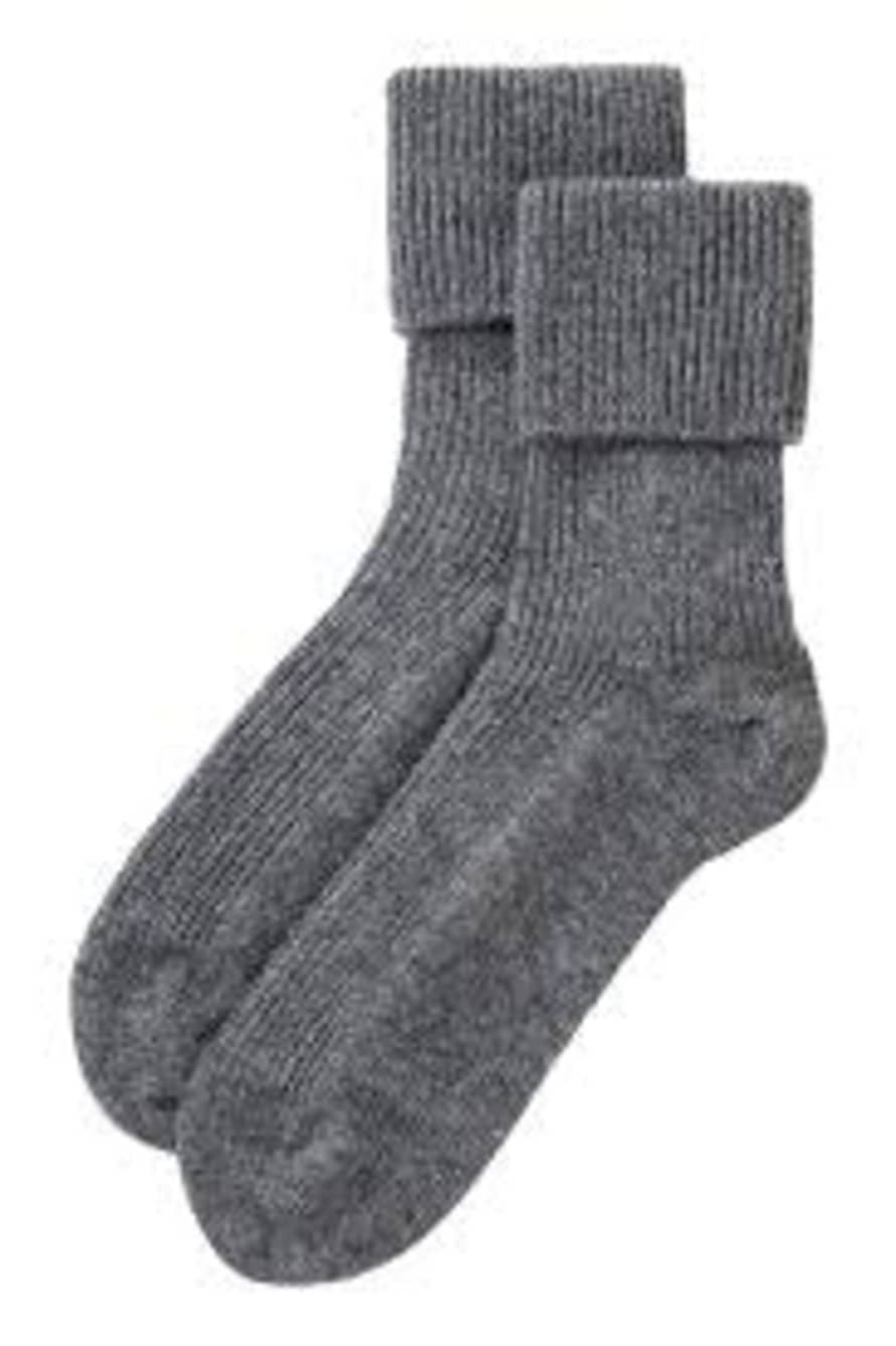 Rosie Sugden Charcoal Grey Cashmere Socks