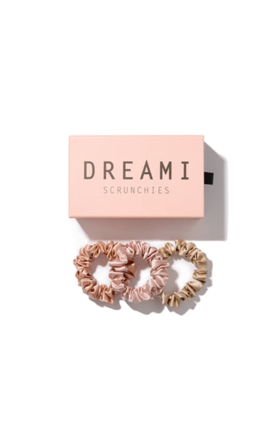 Dreamie Dreami Scrunchies - Caramel, Champagne, Pink