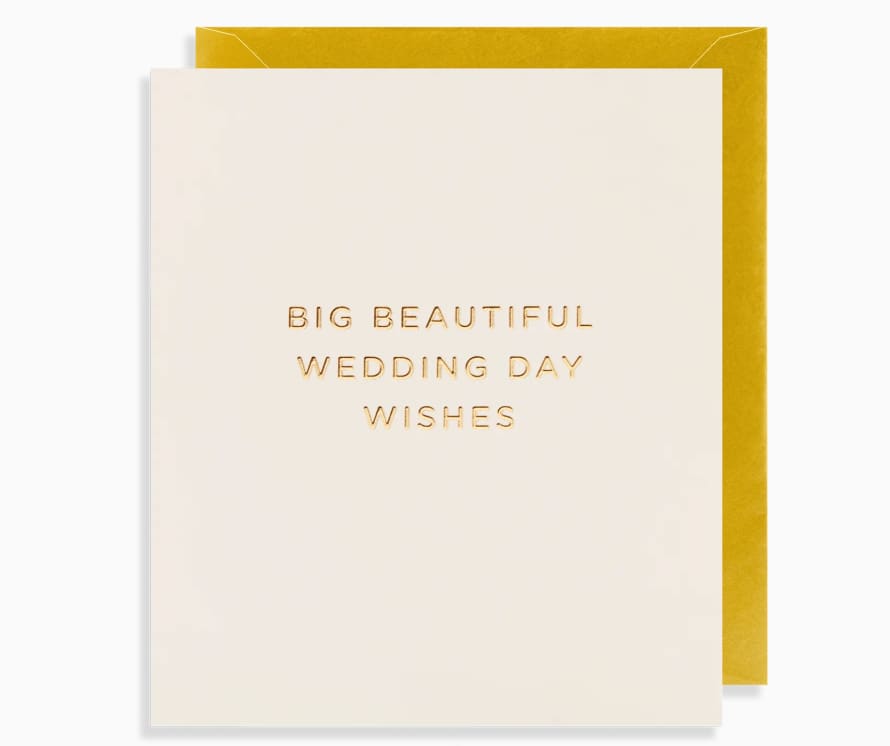 Lagom Design Big Beautiful Wedding Day Wishes Card