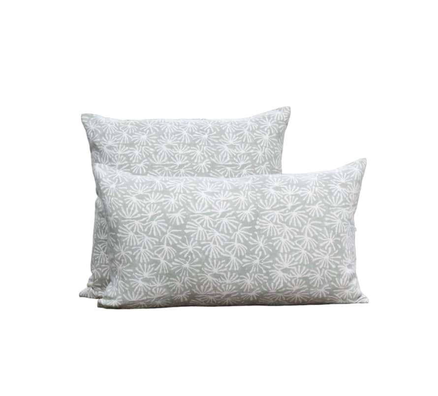 Indigo & Wills Splash Sage Linen Cushions
