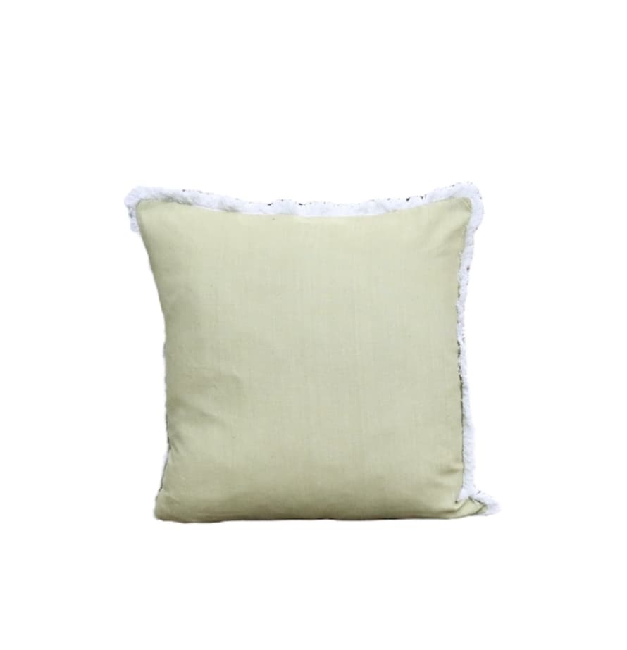 Indigo & Wills Apple Fringe Edged Linen Cushions