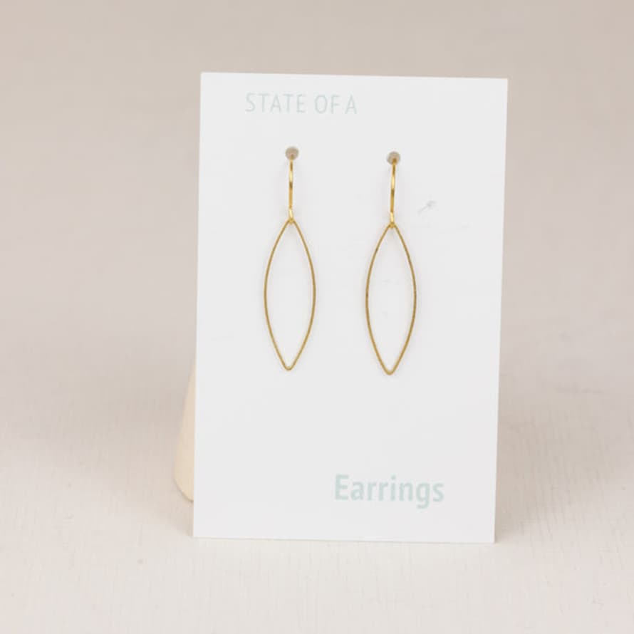State Of A Lotus Leaf Marquise Earrings