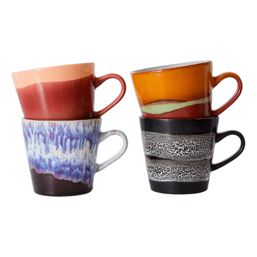 HK Living 70s Ceramics Americano Mugs | Friction | Set of 4