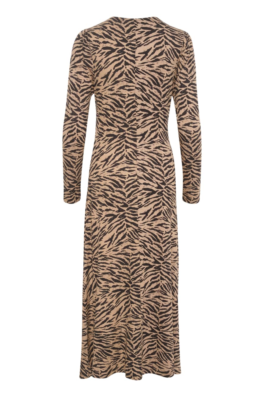 Soaked in Luxury  Slhanadi Printed Dress LS | Kelp Animal