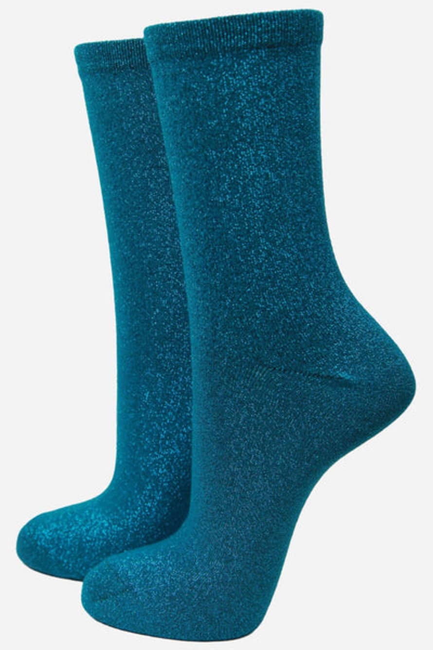 Sock Talk Glitter Socks | Teal