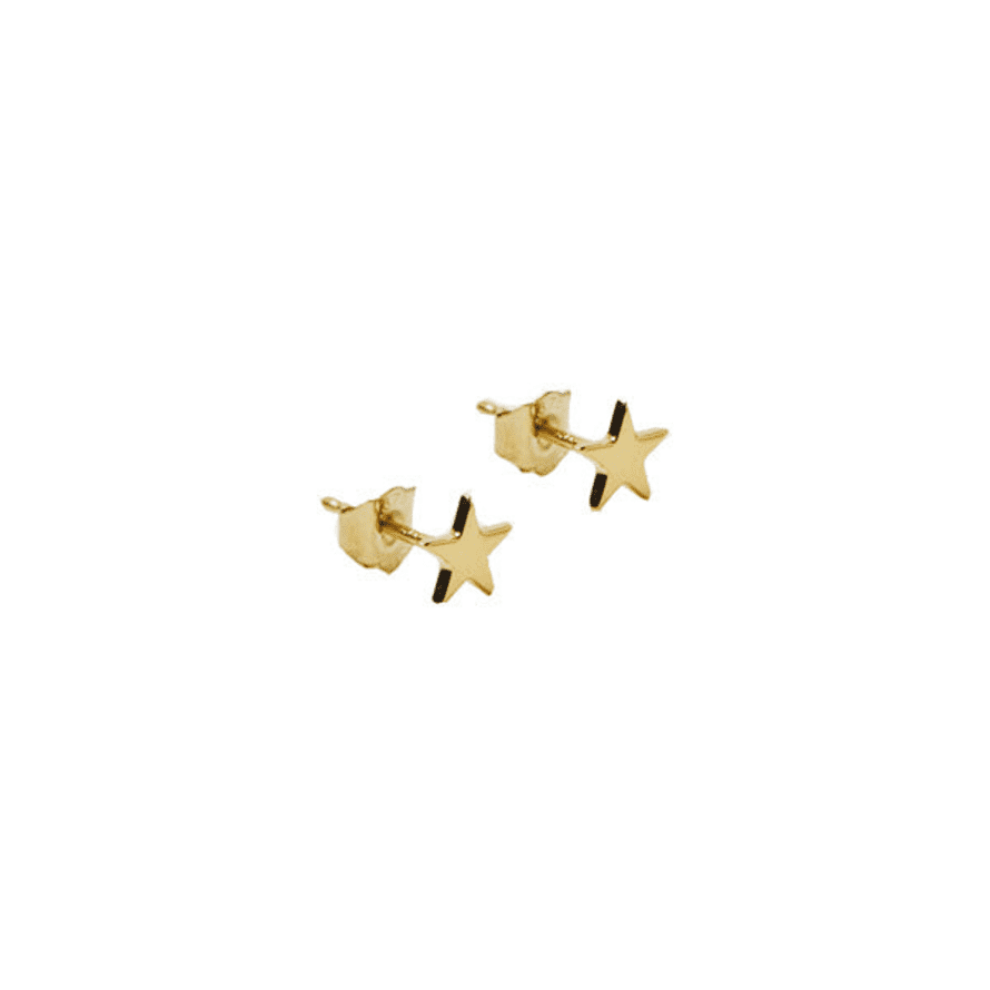 Annie Mundy Gold Star Stud Earrings Small