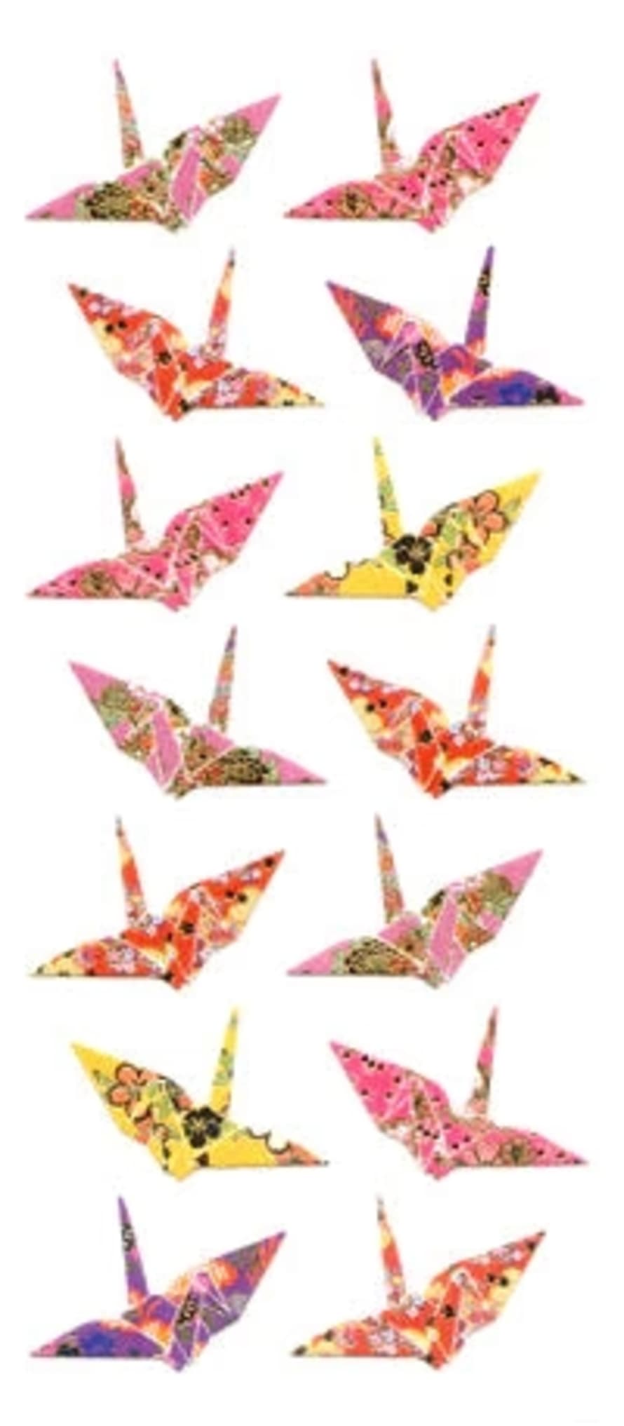 www.Japan-Best.net Jp373 Washi Origami Cranes 2 Stickers