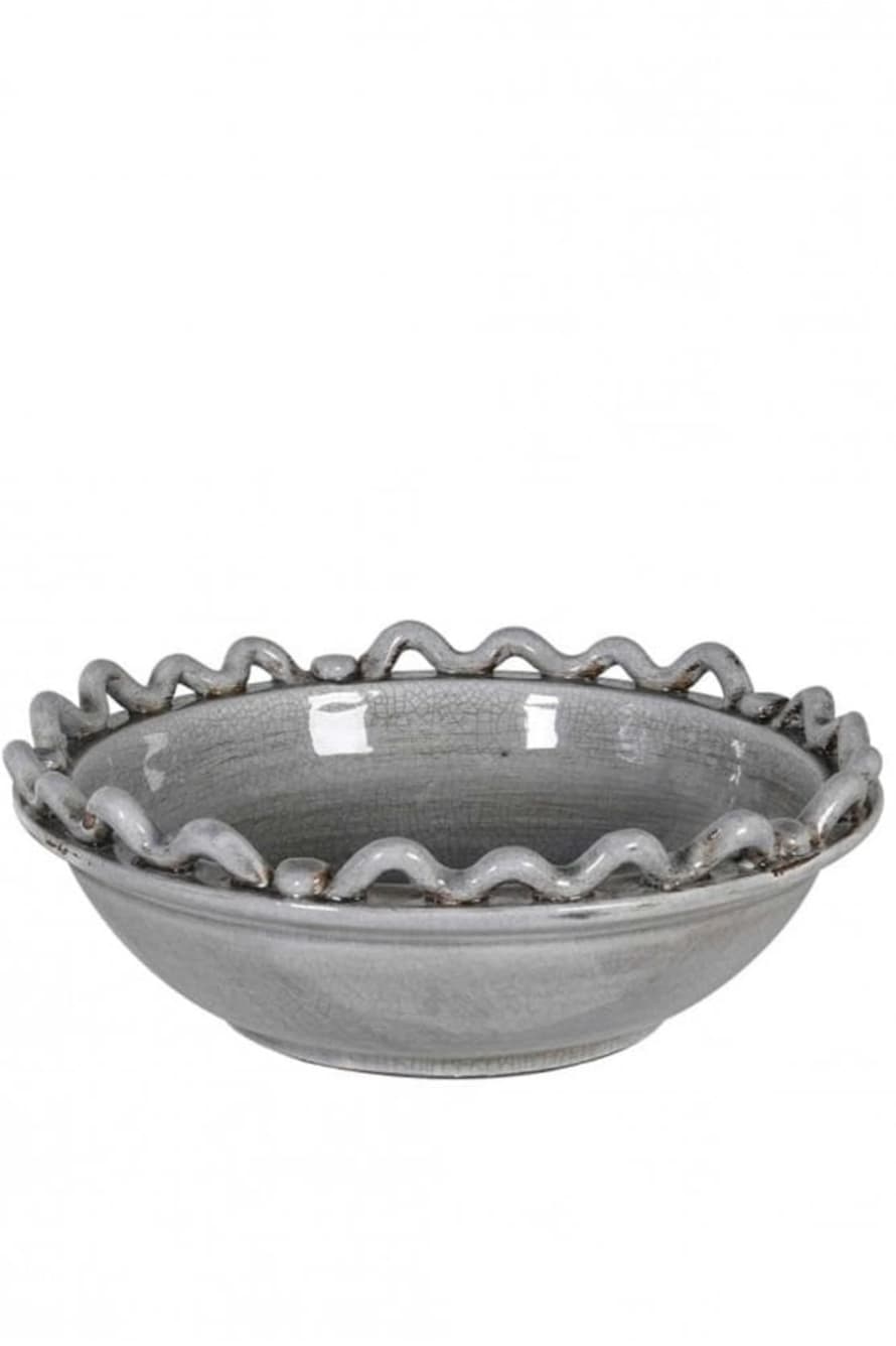 The Home Collection Grey Wave and Bobble Bowl