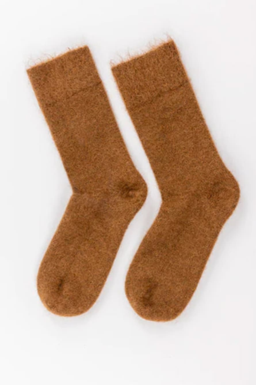 Pairs Ultra Soft Alpaca Everyday Brown Socks