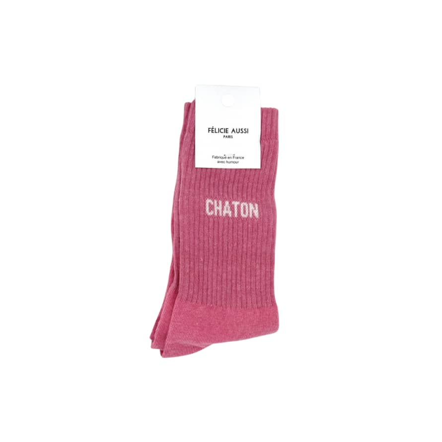 Félicie Aussi Chaussettes Chaton Rose 