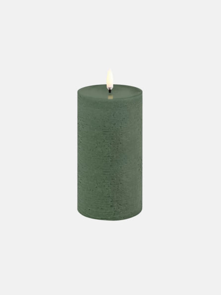 UYUNI LIGHTING Led Pillar Candle 7.8x15 - Olive Green