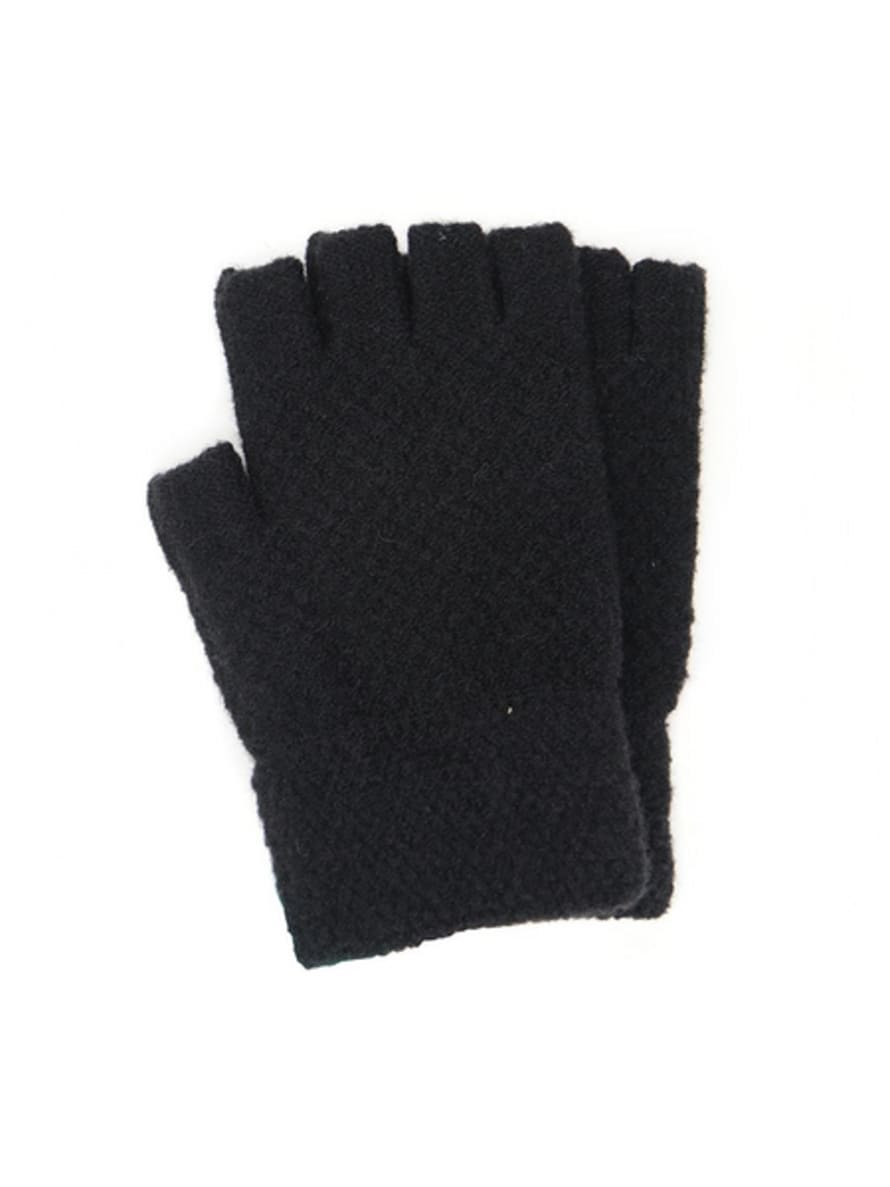 POM Black Ladies Fingerless Gloves