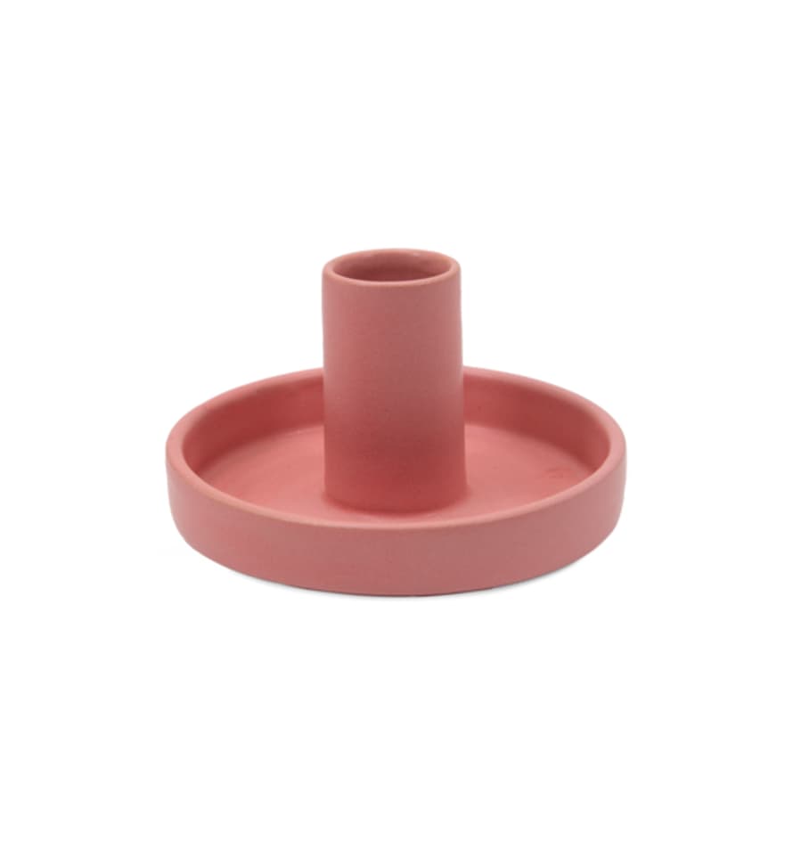 Afroart Hermes Pink Stoneware Candle Holder