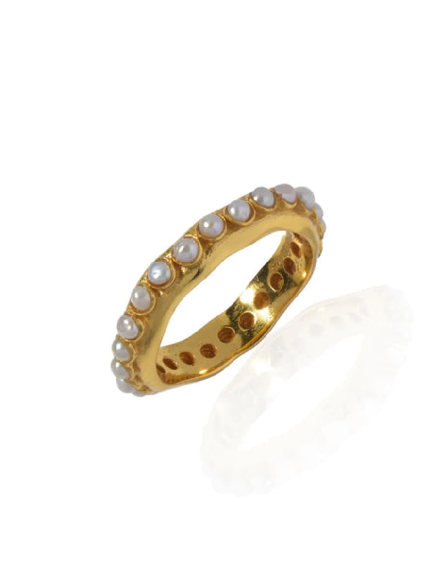 Shyla Astri Ring Pearl - Gold
