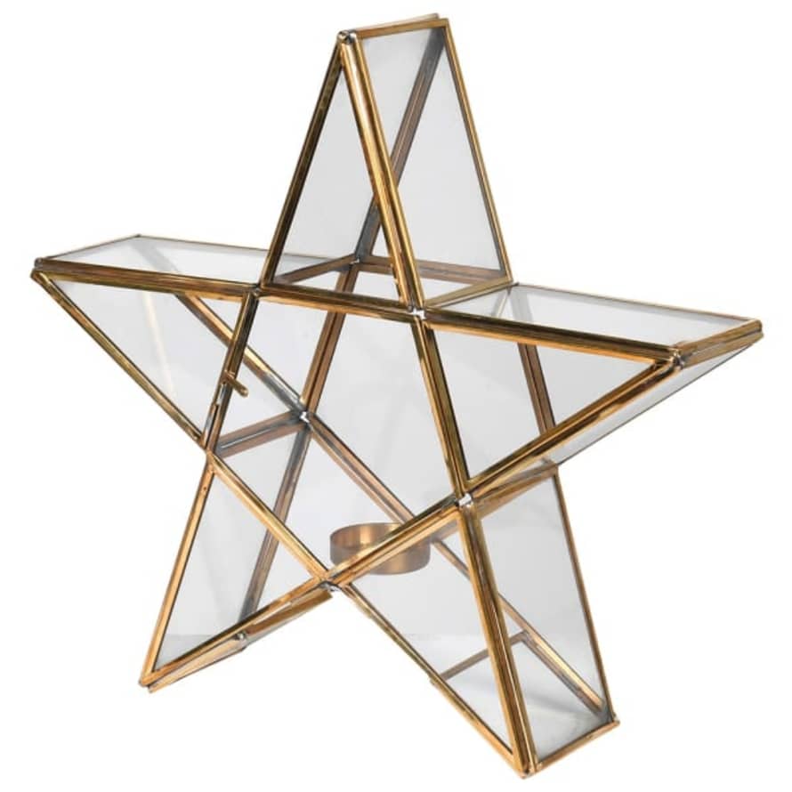 Distinctly Living Brass Star Candle Holder