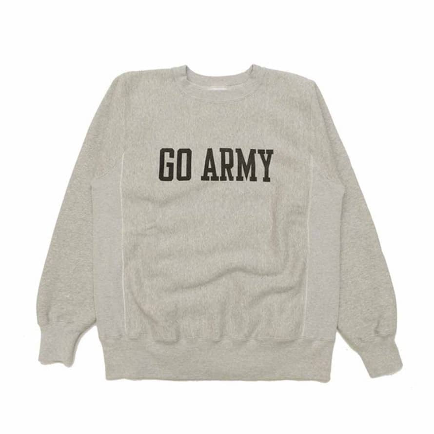 Buzz Rickson's Go Army Beat Navy Sweatshirt - Grey