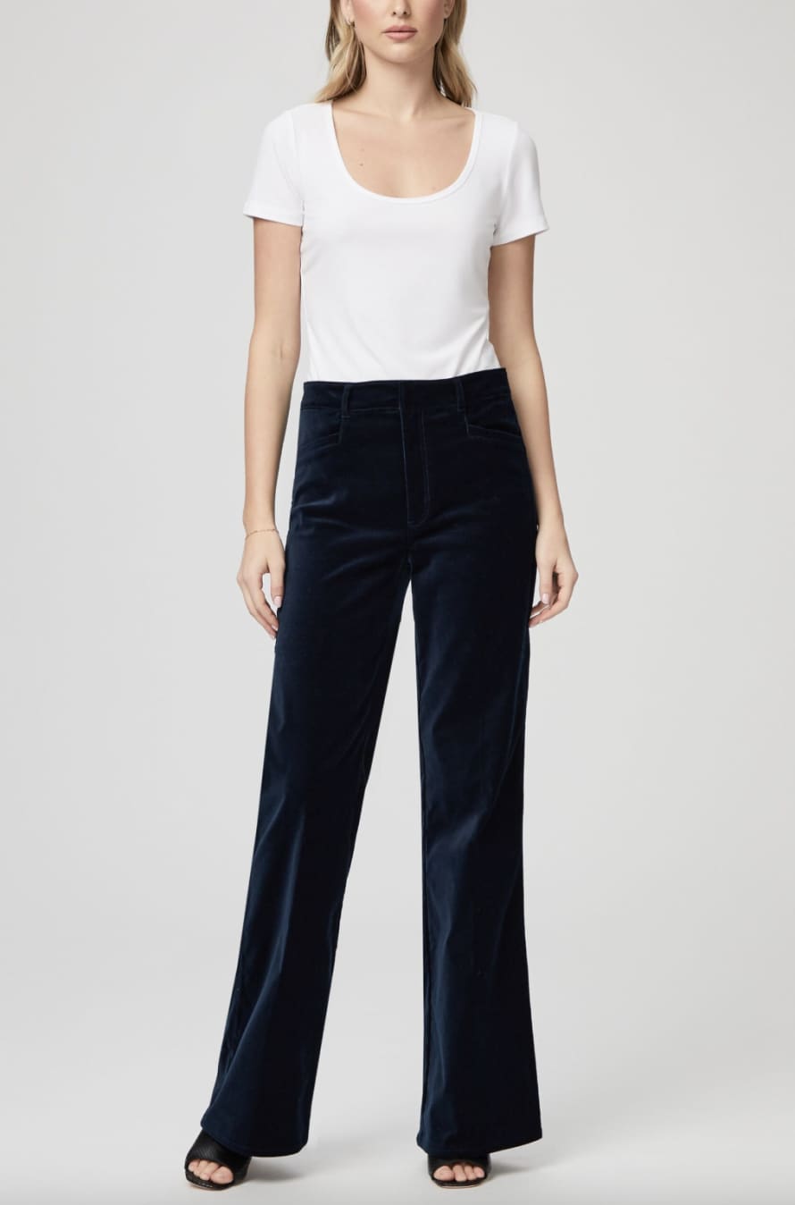 Paige  Clean Front Leenah Trousers - Deep Navy
