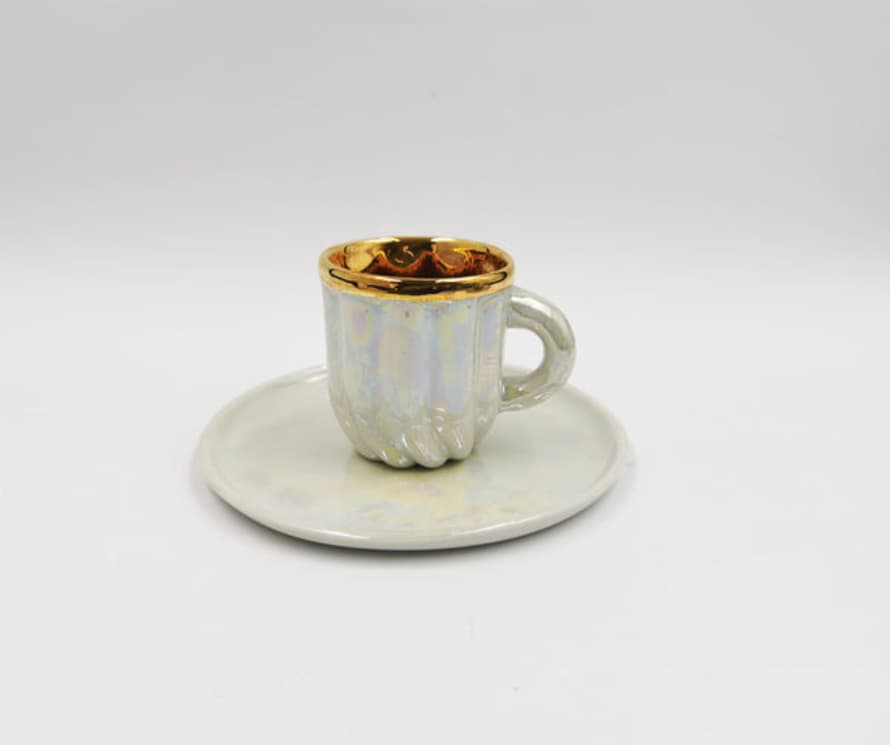 ManufacturedCulture Crema Espresso Cup In Opal White