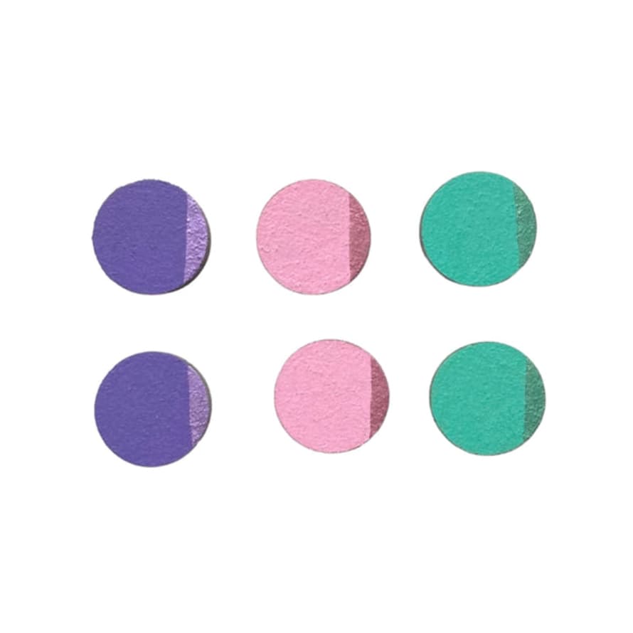 Ivy and Ginger The Pastels Mini Stud Earrings - Pink, Purple, Turquoise