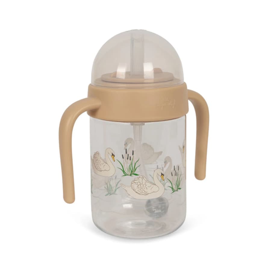 Konges Slojd Baby Bottle with Handle - Swan