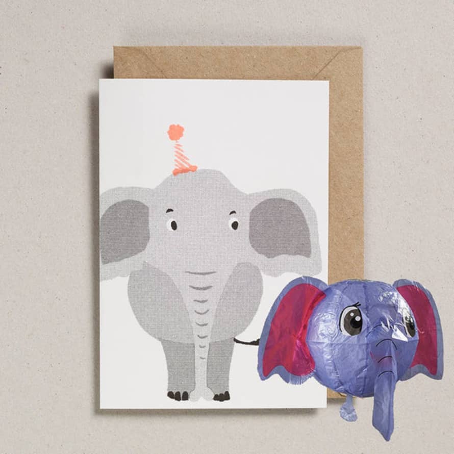 Petra Boase Japanese Paper Balloon Cards - Elephant