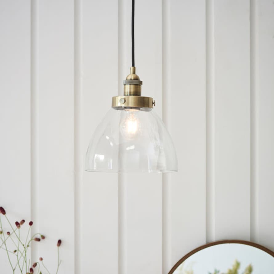 Distinctly Living Carter Glass Pendant - Nickel, Brass Or Copper
