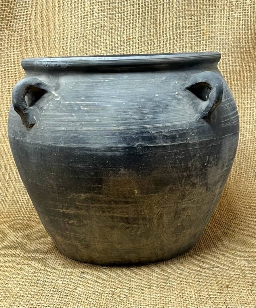 Botanical Boys Vintage Shanxi Ceramic Pot Grey Kx3112a