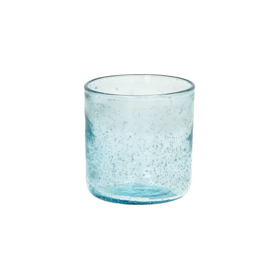 Pomax 6 VICO - tumblers, glass, 8 x 8,2 cm, light blue 