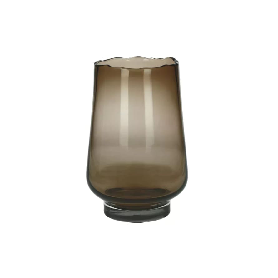 Pomax ELYZA small, Hurricane/Vase, glass, 16 X H 24 cm, amber