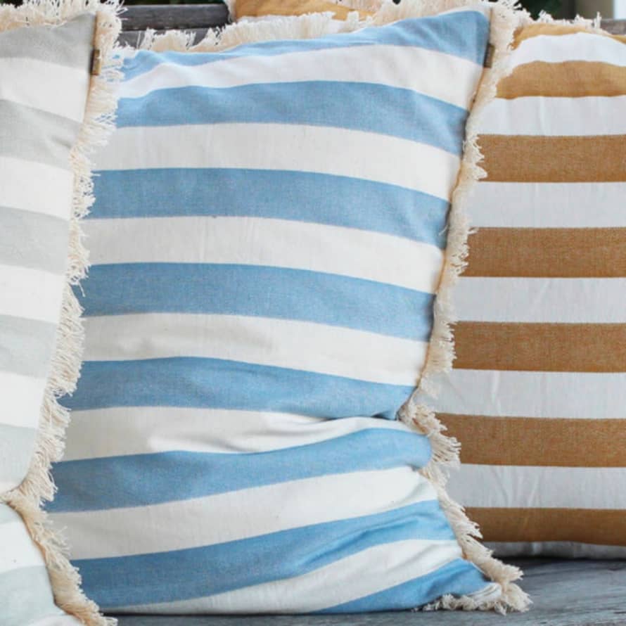 Also Home Bold Stripe Cushion Blue 60x60cm