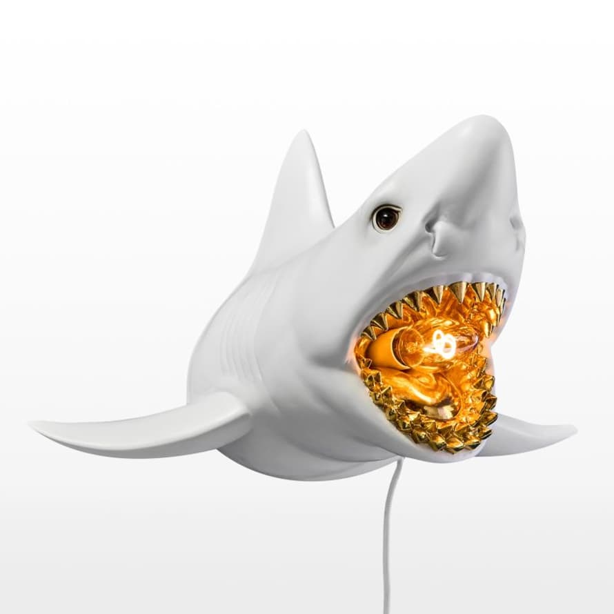 Werner Voss White Sharky Shark Wall Light