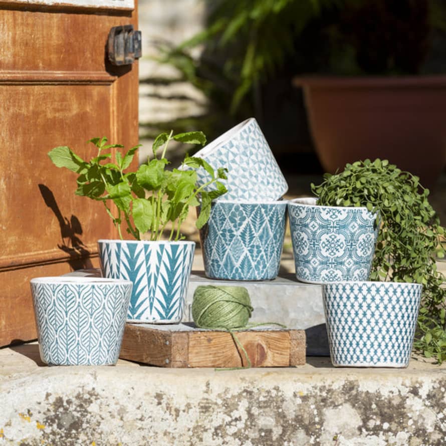 Grand Illusions Dutch Plant Pots In Assorted Designs - Teal