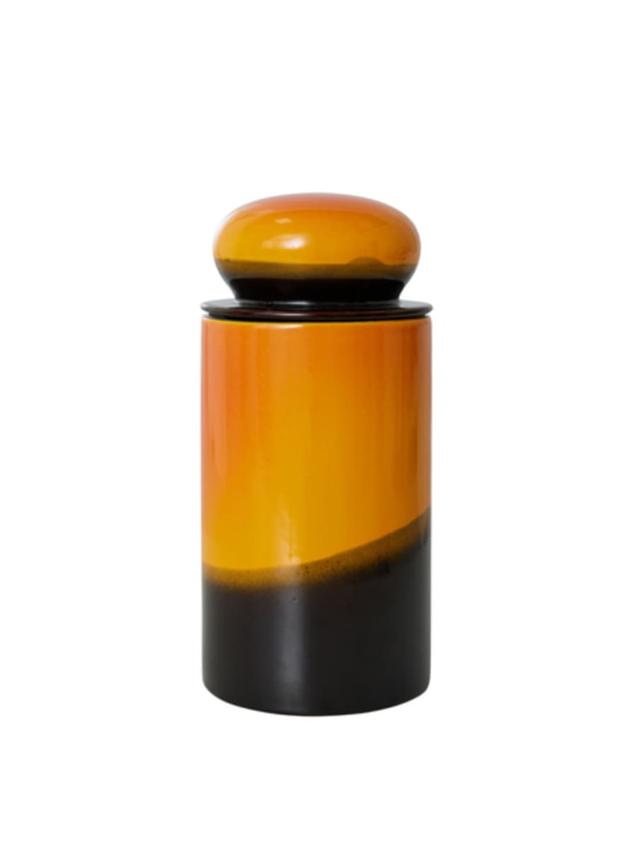 HK Living 70's Style Storage Jar In Sunshine From