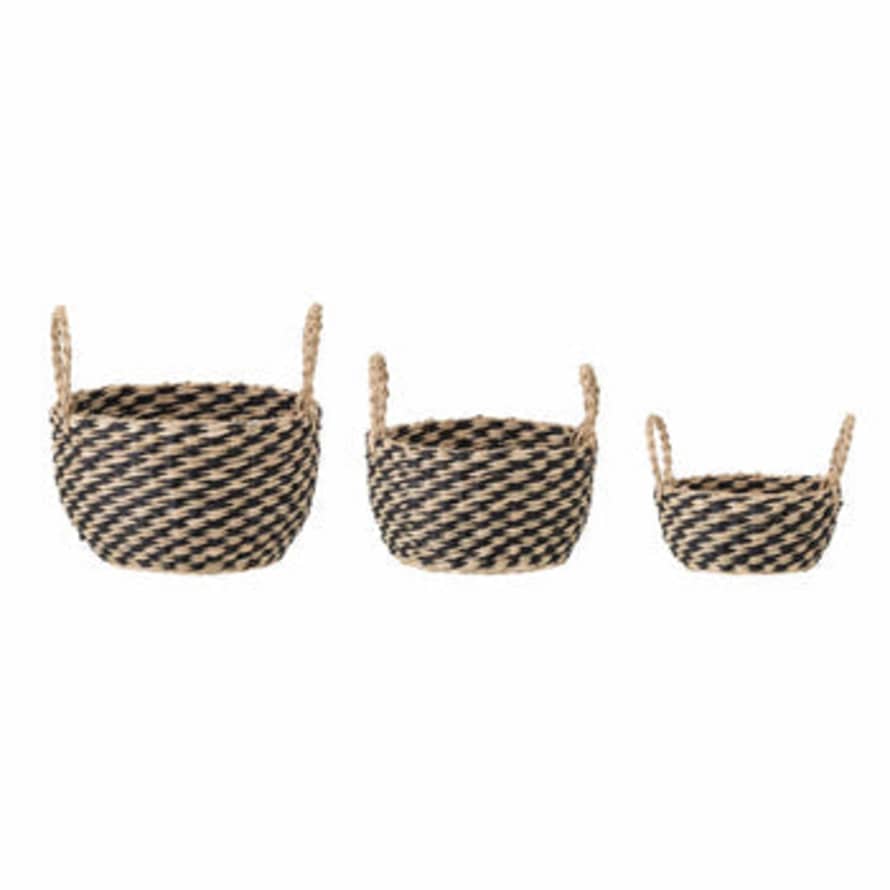 Ib Laursen Set Of 3 Seagrass Baskets
