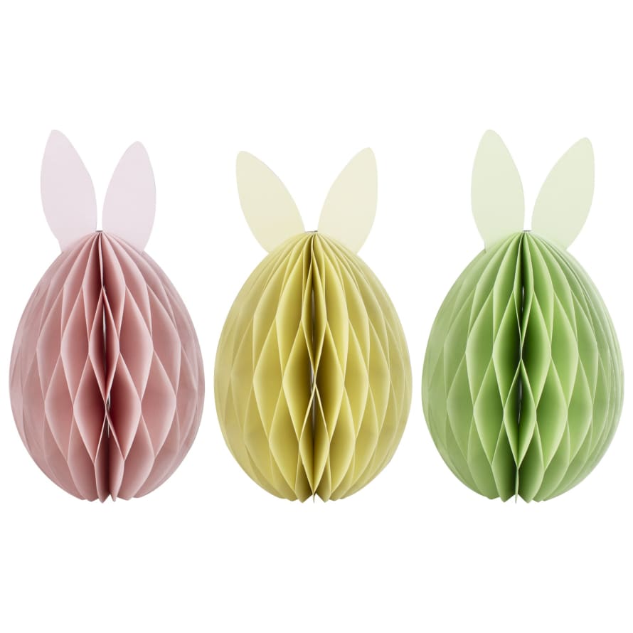 Ginger Ray Easter Bunny Honeycomb Decorations : Set of 3