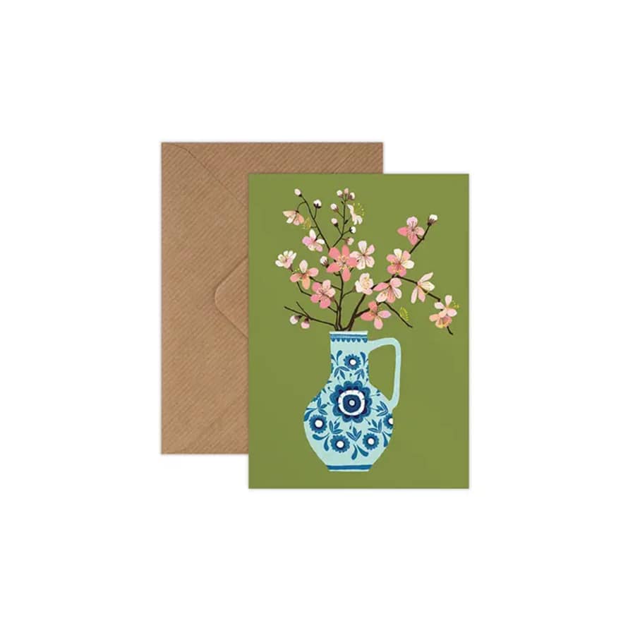 Brie Harrison  Cherry Blossom Greeting Card
