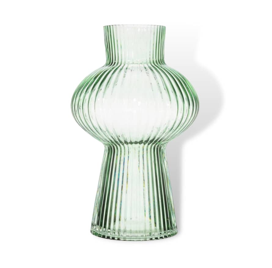Sass & Belle  Large Fluted Glass Vase