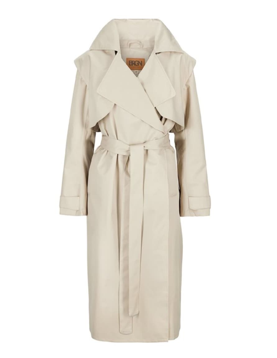 BRGN Brgn - Raindrop Trench Coat - Sand