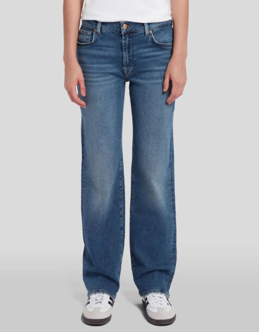 7 For All Mankind  Ellie Straight Luxe Vintage Jean Sea Level