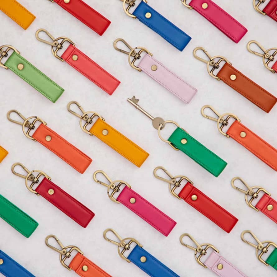 Paper High Recycled Leather Keyring with Hook
