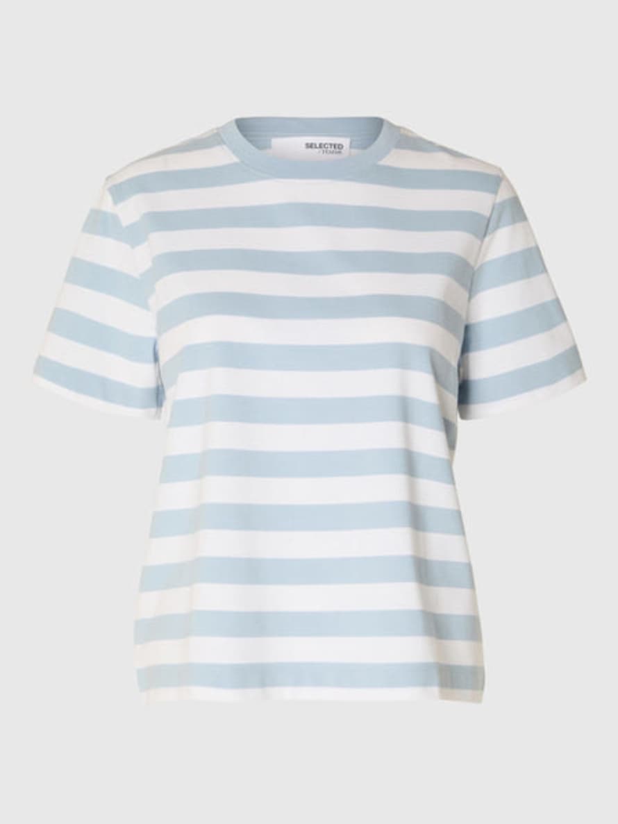 Selected Femme SS Essential Tee Cashmere Blue