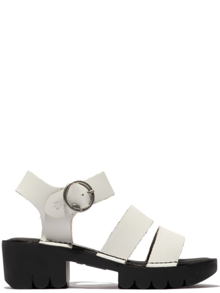 Fly London Egly520 In Off White Sandals