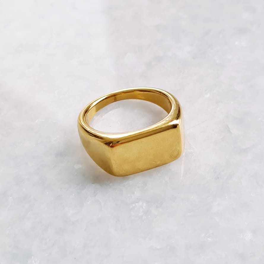 Golden Ivy Cailin Stainless Steel Ring Gold