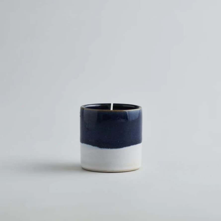 St Eval Candle Company Sea Salt Candle In Navy Blue Sea & Shore Ceramic Pot