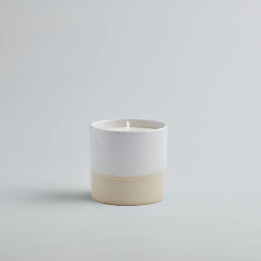 St Eval Candle Company Tranquillity Candle In White Sea & Shore Ceramic Pot