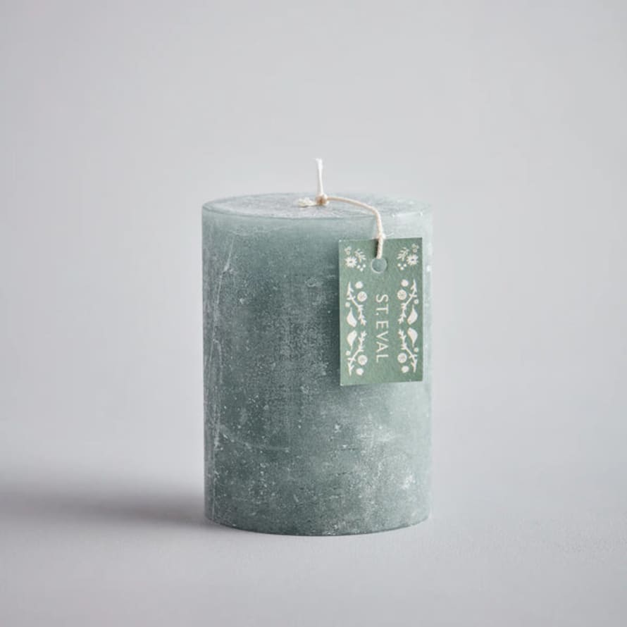 St Eval Candle Company Lemon & Thyme, Summer Folk 3" X 4" Scented Pillar Candle