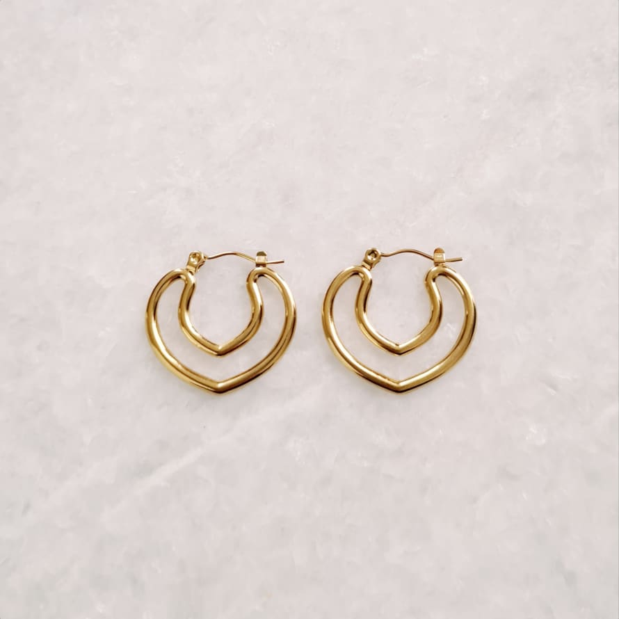 Golden Ivy Zella Stainless Steel Earrings Gold