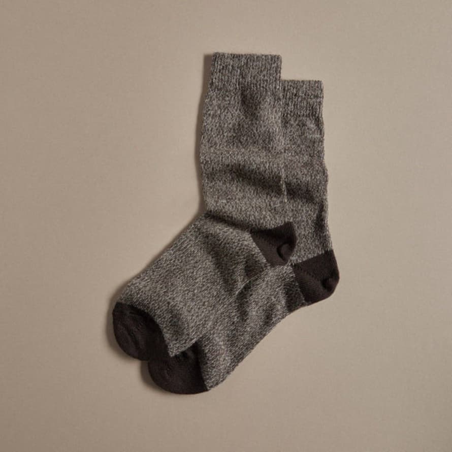 Rove Knitwear Merino Wool Socks - Dark Brown: UK 8-11