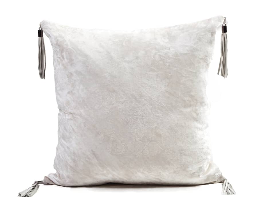 Fibre by Auskin 51 x 51cm Cloud Dancer Cotton Velvet Cushion  
